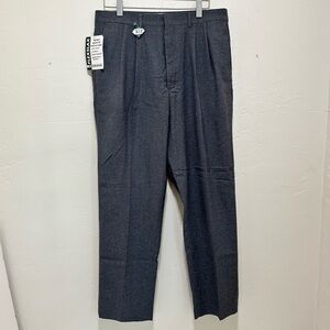 Vintage NWT FLEXSLAX Gray WOOL BLEND SLACKS/PANTS Regular Fit Sz 36 X 32​​​​​​​​